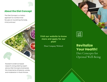 Free Diet Concept Brochure Template to Edit Online