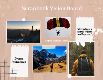 Free Scrapbook Vision Board Template to Edit Online