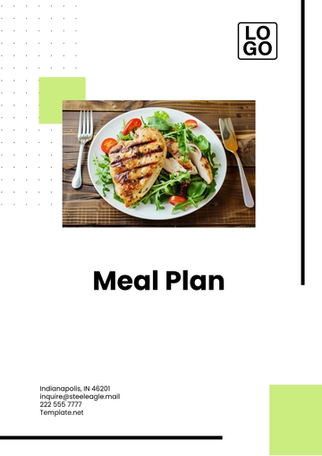 Free Meal Plan Layout Template to Edit Online