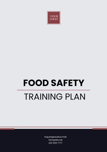 Free Food Safety Training Plan Template to Edit Online