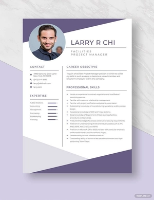 Facilities Project Manager Resume
