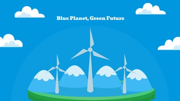 Free World Environment Day Blue Background Template to Edit Online