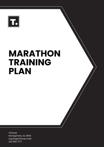 Free Marathon Training Plan Template to Edit Online