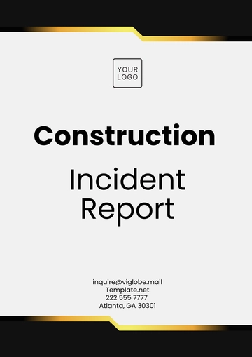 Free Construction Incident Report Template to Edit Online | Template.net