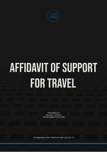 Free Affidavit Of Support For Travel Template to Edit Online