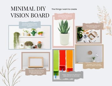 Free Minimal DIY Vision Board Template to Edit Online