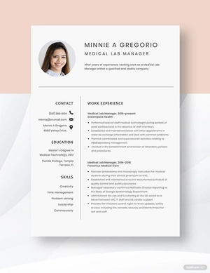 Medical Lab Manager Resume