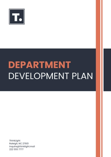 Free Department Development Plan Template to Edit Online
