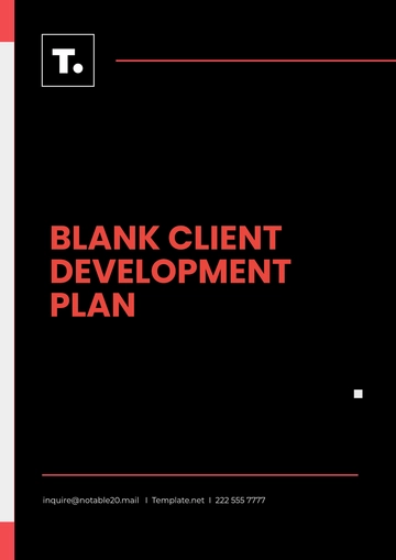 Free Blank Client Development Plan Template to Edit Online