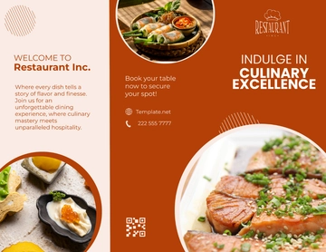 Free Restaurant Delicious Cuisine Brochure Template to Edit Online