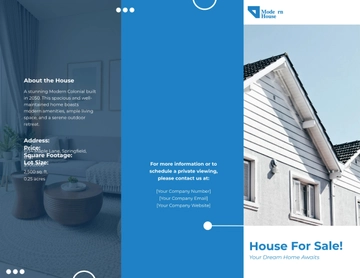 Free House for Sale Brochure Template to Edit Online