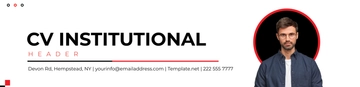Free CV Institutional Header Template to Edit Online