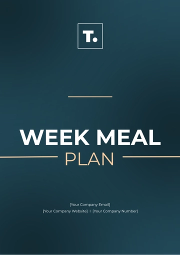 Free Week Meal Plan Template to Edit Online