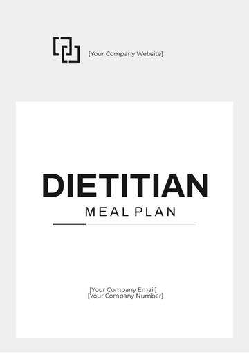 Free Dietitian Meal Plan Template to Edit Online