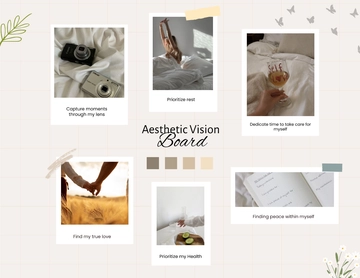 Free Aesthetic Vision Board to Edit Online
