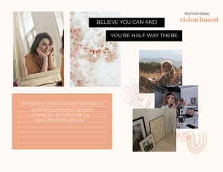 Free Motivational Vision Board to Edit Online