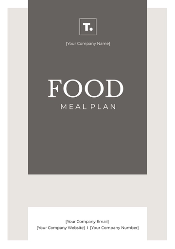 Free Food Meal Plan Template to Edit Online