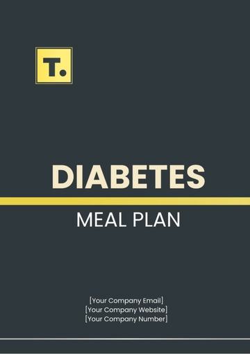 Free Diabetes Meal Plan Template to Edit Online