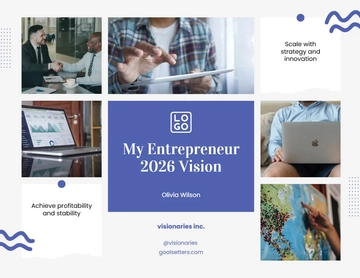 Free Entrepreneur Vision Board Template to Edit Online