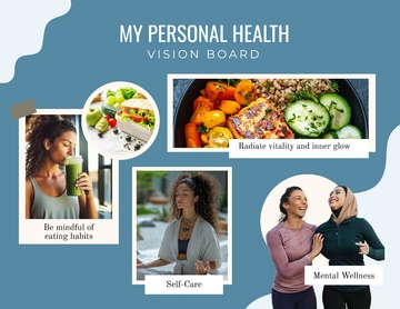 Free Health Vision Board Template to Edit Online