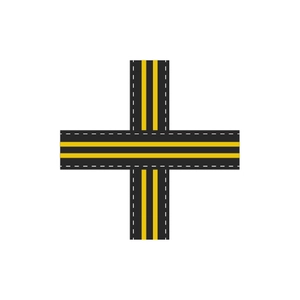 Free Cross Road Element Clipart to Edit Online