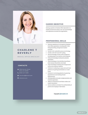 Medical Office Specialist Resume