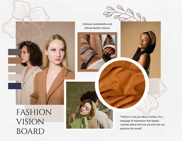 Free Fashion Vision Board Template to Edit Online