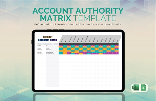 Account Authority Matrix Template