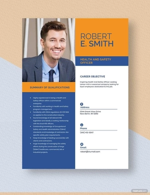 Health And Safety Officer Resume