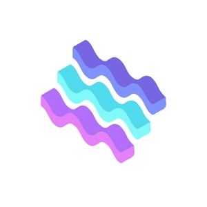 Free 3D Wavy Element Clipart to Edit Online