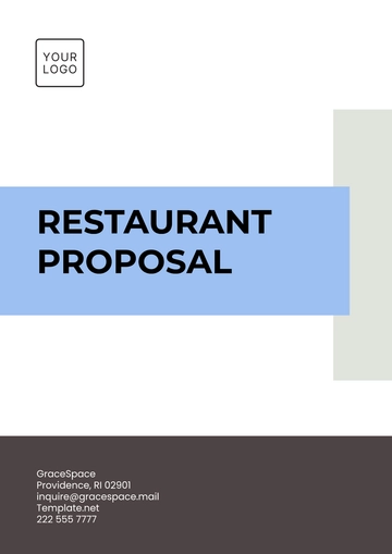 Free Restaurant Proposal Template to Edit Online