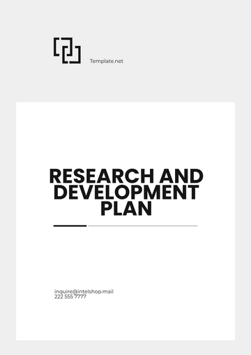 Free Research And Development Plan Template to Edit Online