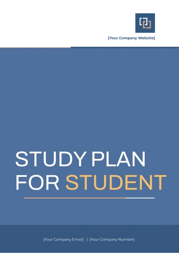 Free Study Plan for Students Template to Edit Online