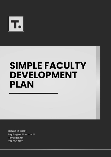 Free Simple Faculty Development Plan Template to Edit Online