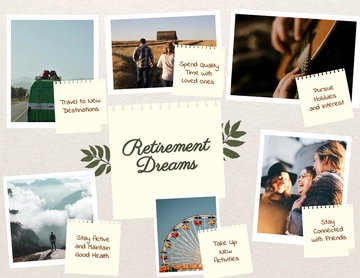 Free Retirement Vision Board Template to Edit Online