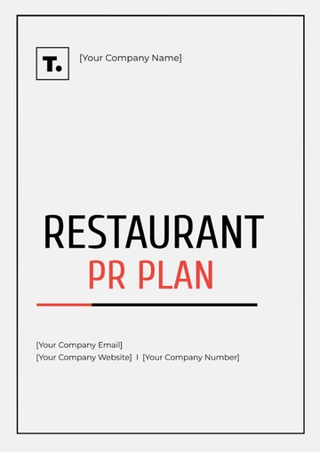 Free Restaurant PR Plan Template to Edit Online