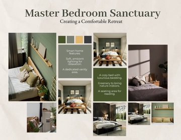 Free Master Bedroom Vision Board Template to Edit Online