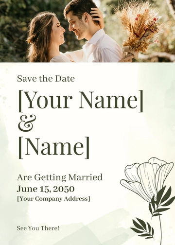 Free Personalized Save the Date Card to Edit Online