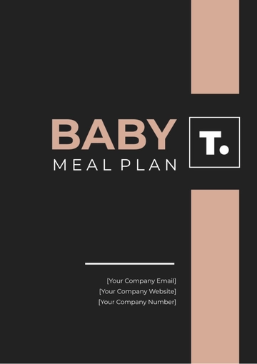 Free Baby Meal Plan Template to Edit Online