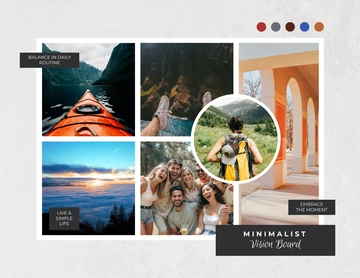 Free Minimalist Vision Board Template to Edit Online