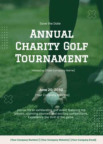 Free Golf Tournament Save the Date Card to Edit Online
