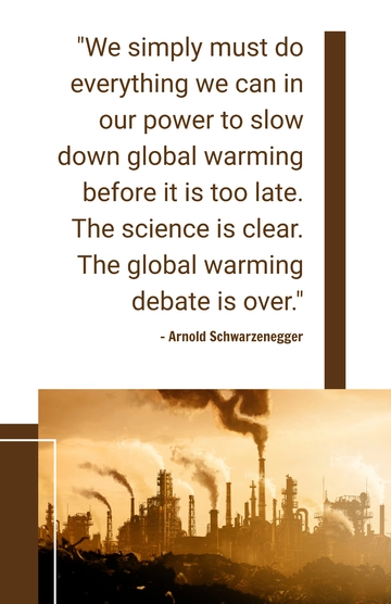 Free Global Warming Poster Quote Template to Edit Online
