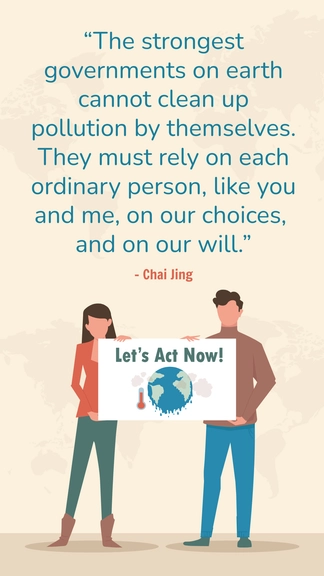 Free Global Warming Inspirational Quote Template to Edit Online