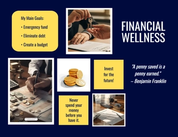 Free Financial Wellness Vision Board Template to Edit Online
