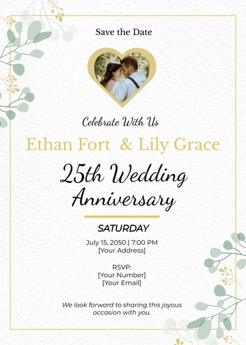 Free Save the Date Anniversary Cards Template to Edit Online