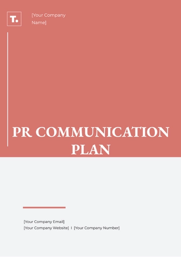 Free PR Communication Plan Template to Edit Online