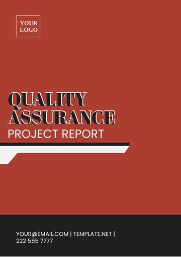 Free Quality Assurance Project Report Template to Edit Online