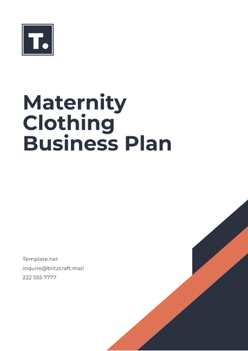 Free Maternity Clothing Business Plan Template to Edit Online