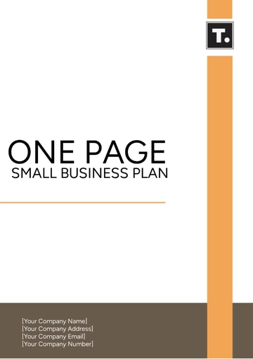Free One Page Small Business Plan Template to Edit Online