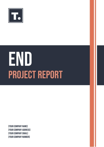 Free End Project Report Template to Edit Online